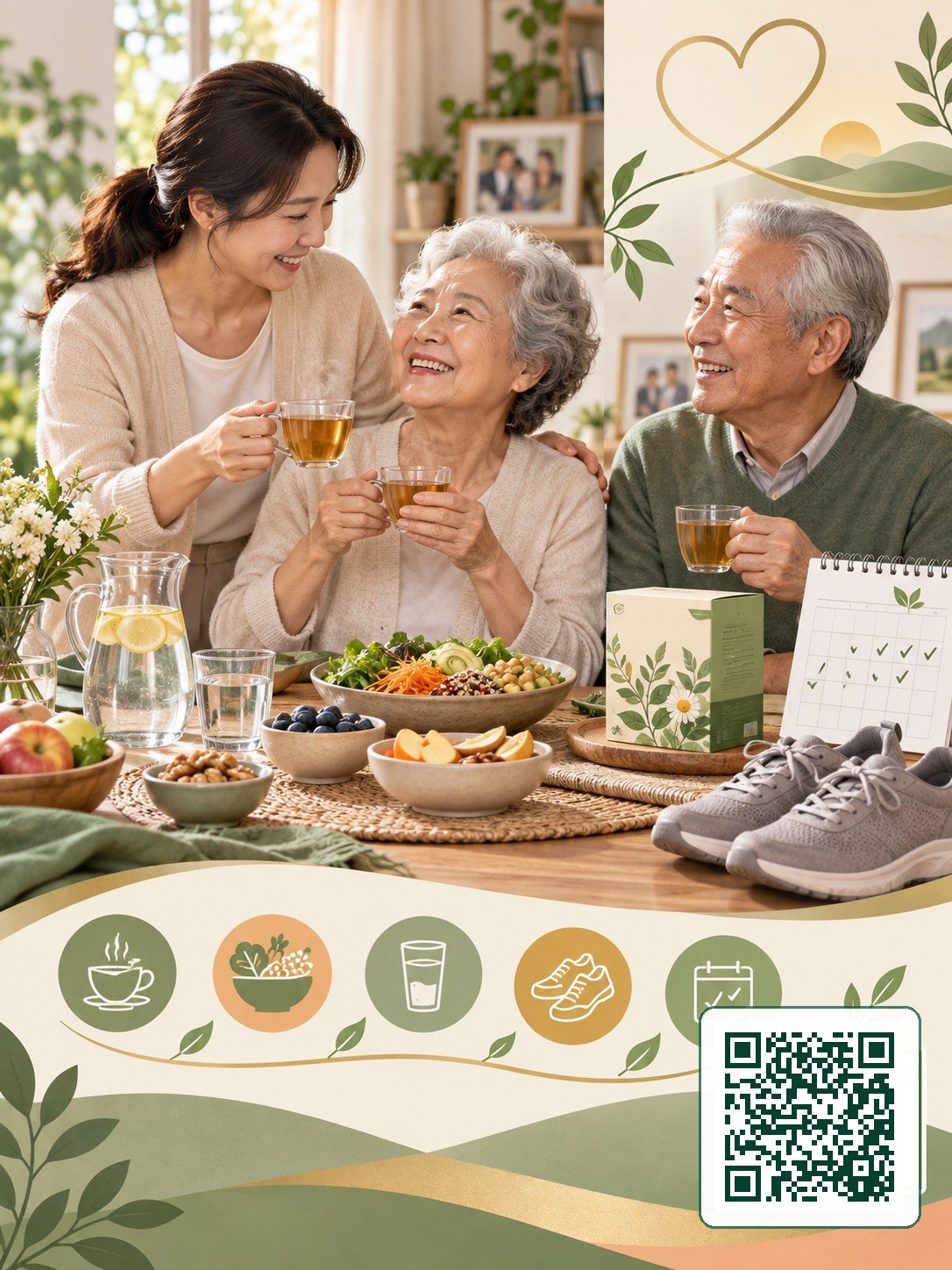 排便不顺，先分清短期支持和长期习惯 分享海报（含个人二维码）