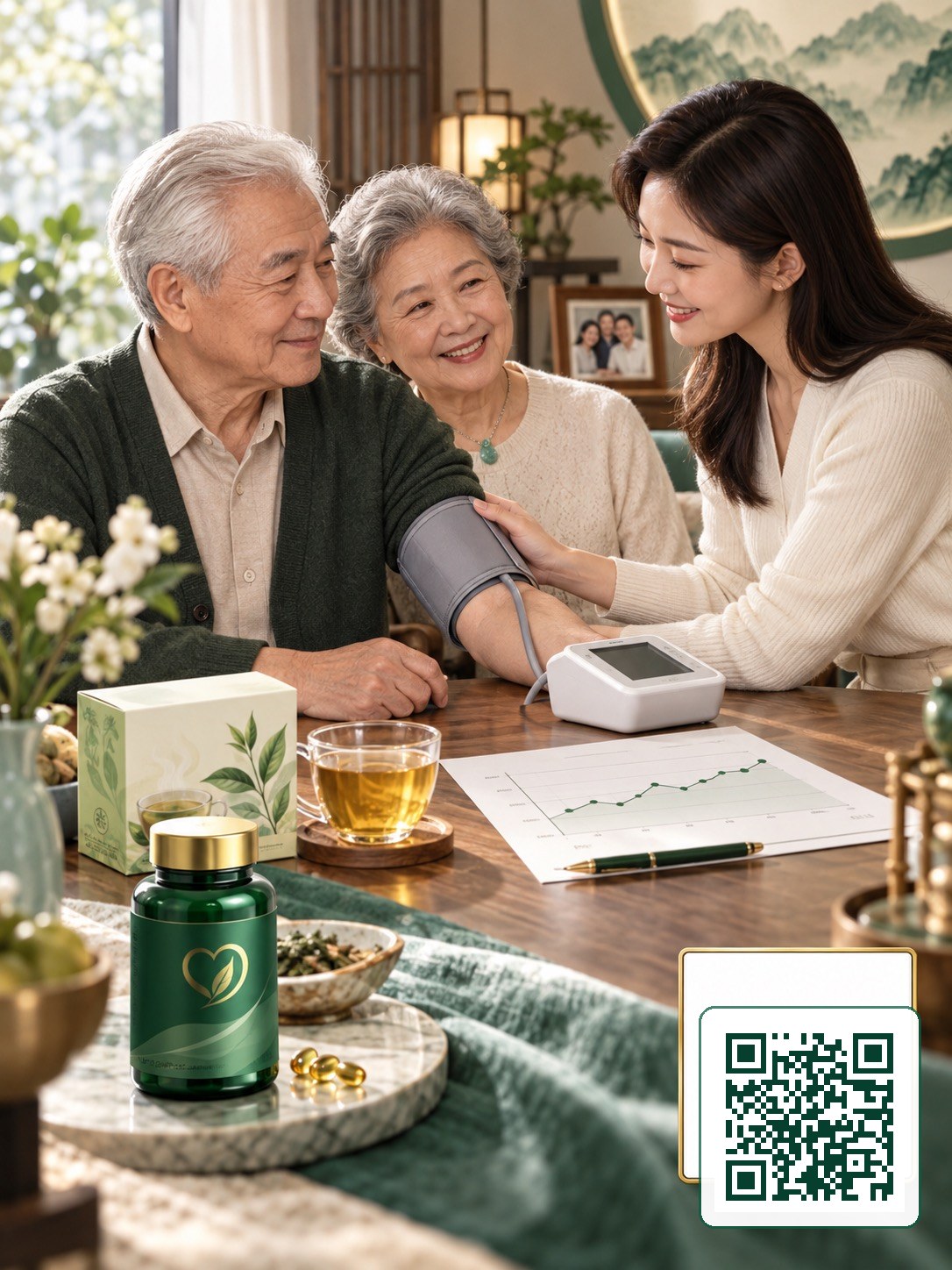 血压管理，先把家庭测量做准确 分享海报（含个人二维码）